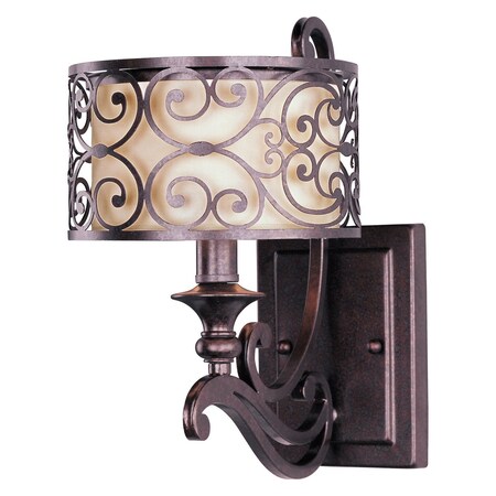 Maxim One Light Umber Bronze Wall Light 21152WHUB